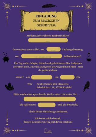 Einladungskarte zum selbstausdrucken